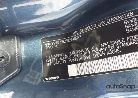 2009 Volvo S60 2.5T/2.5T Special Edition из США, поврежденный, VIN YV1RH592592740933